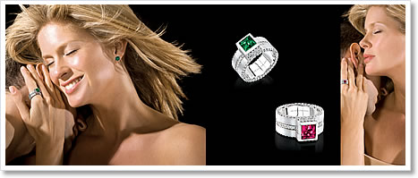 Harvest 3 - Bold and modern colored gemstone rings with diamond accents