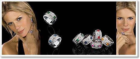 Harvest 8 - Micro pave right hand diamond rings in gorgeous sapphires.