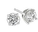 Four-Prong Diamond Stud Earrings