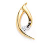 White & Yellow Gold Diamond Tension Pendant