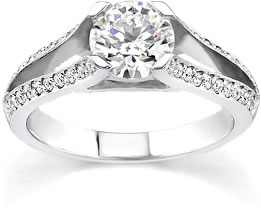 Split Shank Pave Diamond Ring