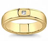 Mens Yellow Gold Diamond Wedding Band