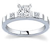 Platinum Ring With Sidestones