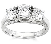  three stone diamond rings