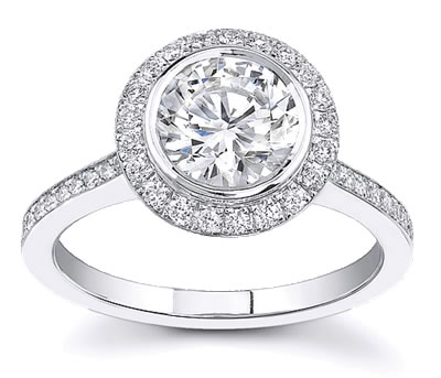 18K White Gold Sareen Diamond Engagement Setting