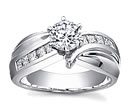 gold diamond engagement ring side diamonds