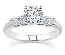 gold diamond engagement ring side diamonds