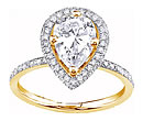 gold tulip diamond engagement rings