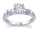 gold diamond engagement ring side diamonds