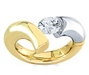 gold diamond tension rings