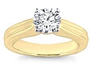 gold diamond solitaire rings