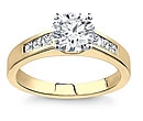 gold diamond engagement ring side diamonds