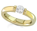 gold diamond tension rings
