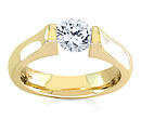 gold diamond tension rings