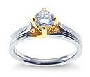 gold diamond solitaire rings