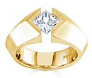 gold diamond tension rings