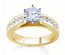 gold diamond engagement ring side diamonds