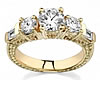 Yellow Gold Pavé Set Diamond Engagement Setting